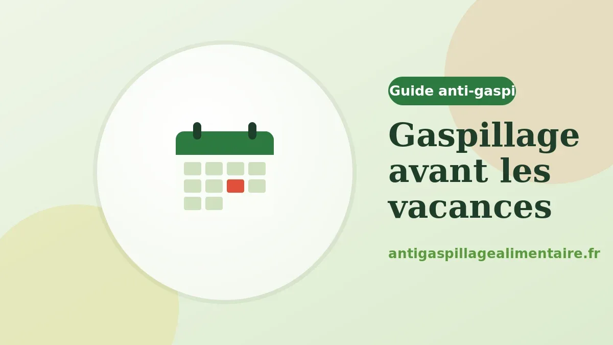 Comment éviter le gaspillage avant de partir en vacances