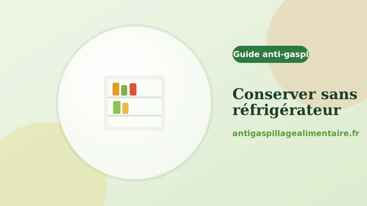 Comment conserver les aliments sans réfrigérateur