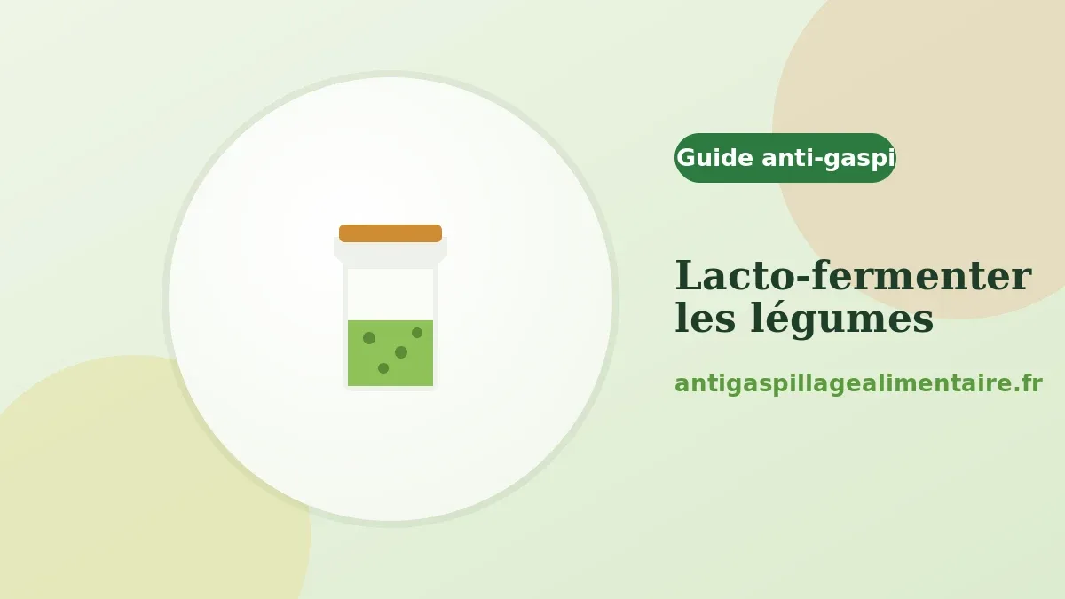 Comment lacto-fermenter les légumes pour les conserver